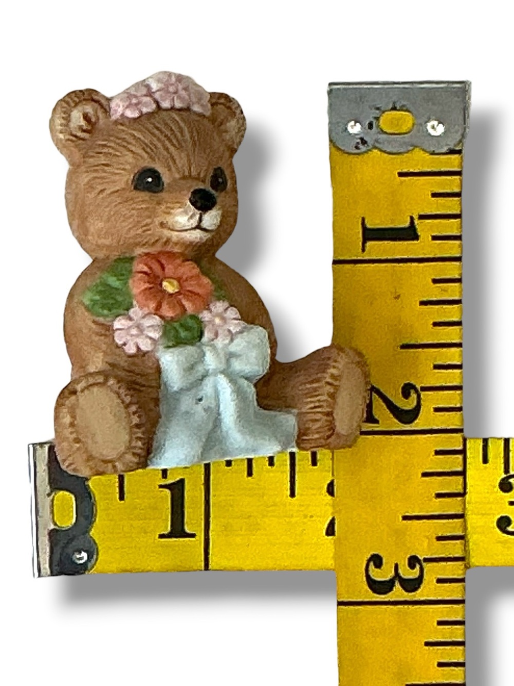 Vintage Bride Teddy Bear Hand Painted Porcelain 1413 Homco Figurine Collectible - Picture 9 of 16